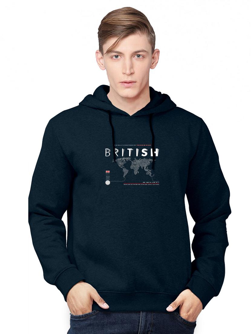 blue chest print sweatshirt - 18421557 -  Zoom Image - 0