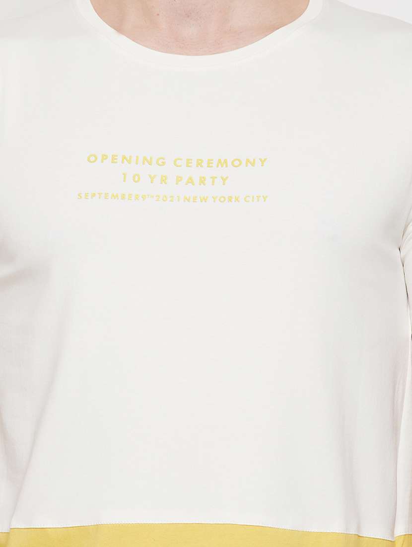 yellow printed t-shirt - 18422163 - Standard Image - 3