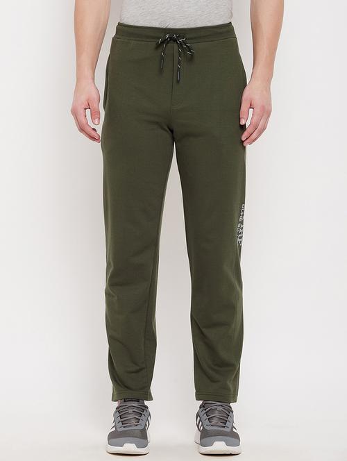 olive-green solid track pant - 18422201 - Standard Image - 0