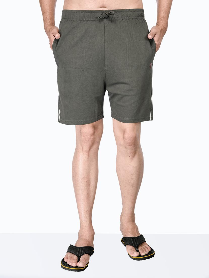 olive solid bermuda short - 18422374 - Zoom Image - 0