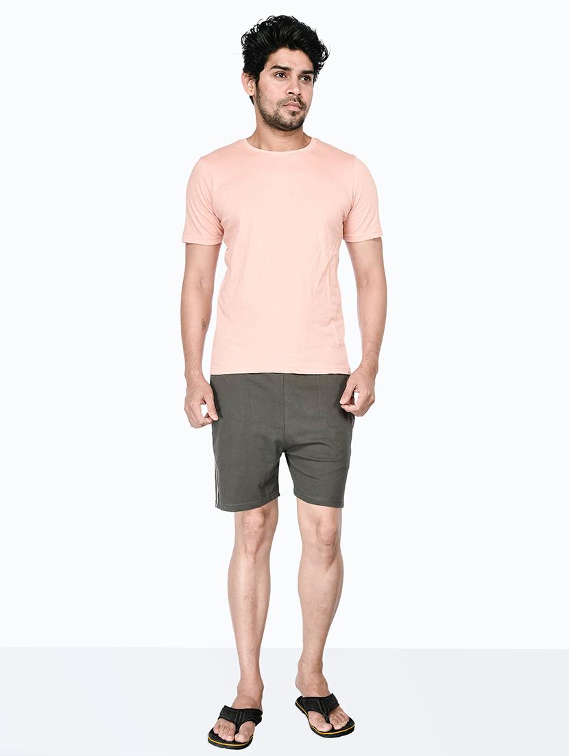 olive solid bermuda short - 18422374 - Standard Image - 3