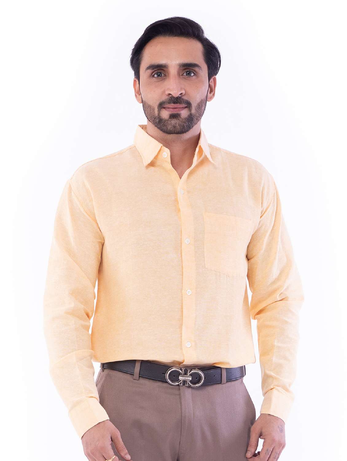 mens melange casual shirt