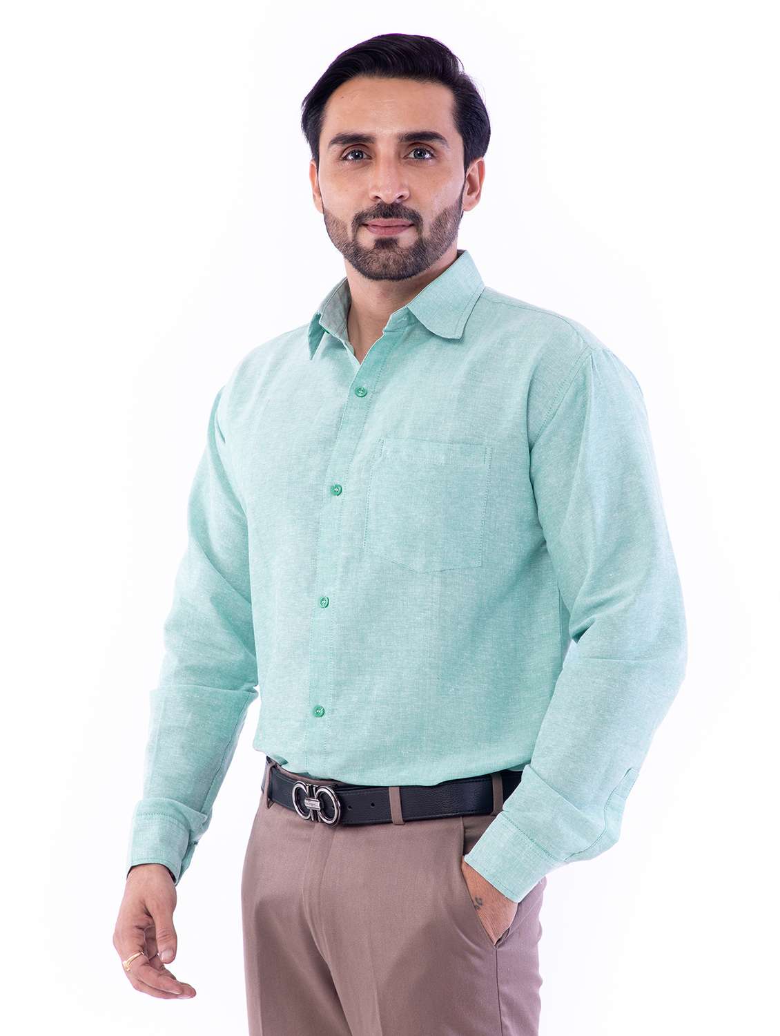mens solid casual shirt - 18423041 -  Standard Image - 5