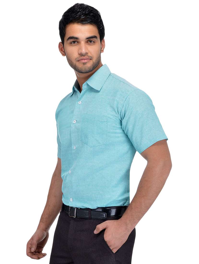 mens solids formal shirt - 18423181 - Standard Image - 5