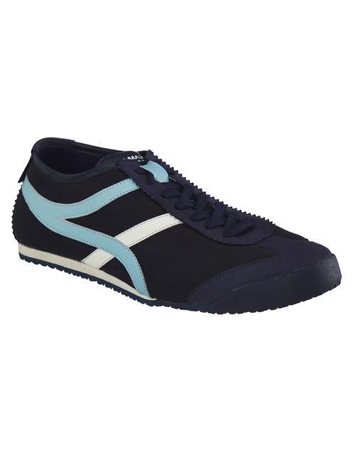 navy synthetic lace up sneakers - 18423419 -  Standard Image - 0