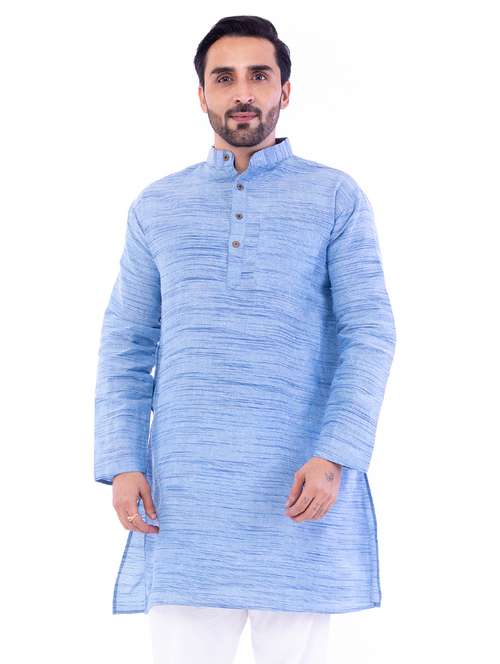Light Blue Melange Medium Kurta