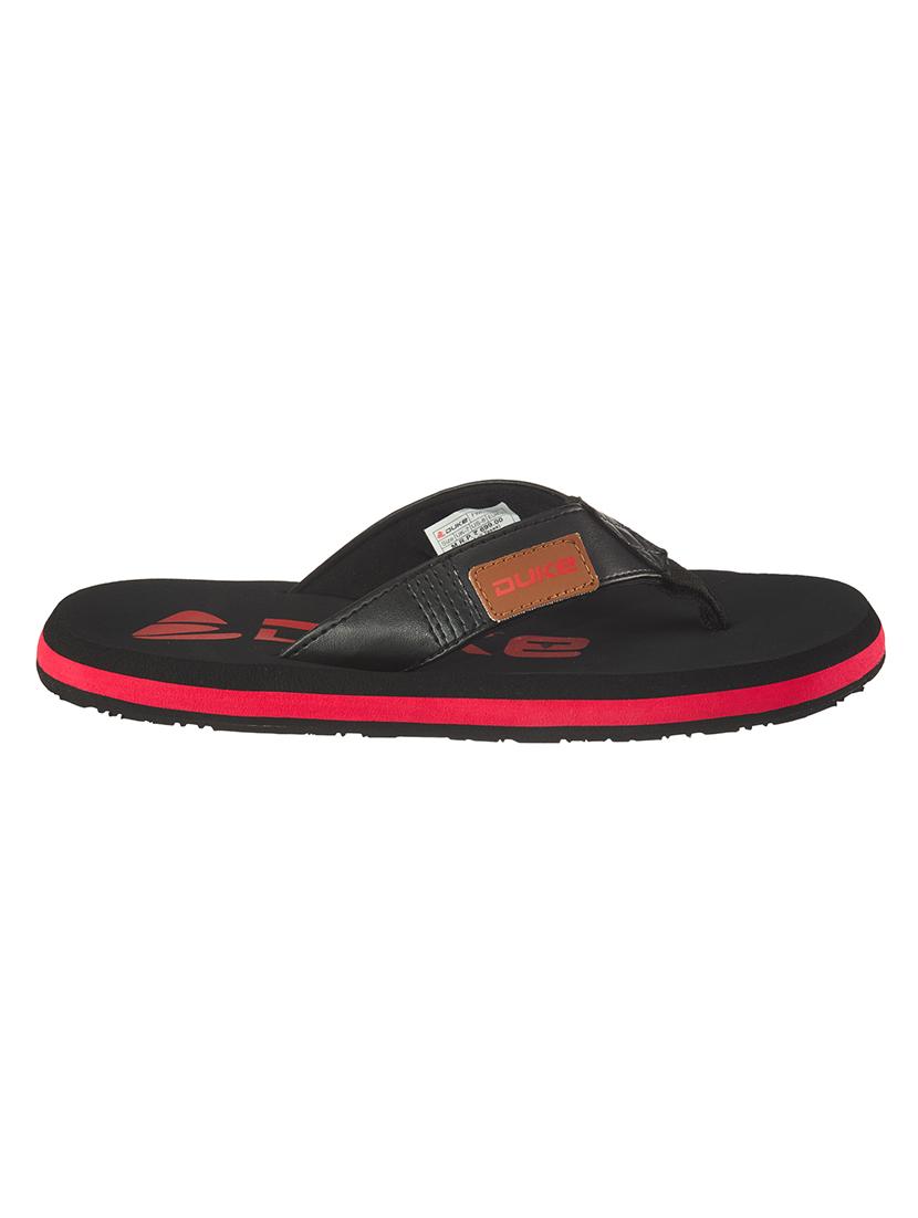 black pu slip on flip flops - 18423726 -  Zoom Image - 0