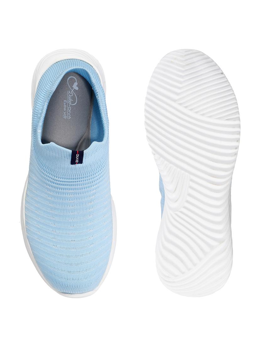 blue fabric slip on sports shoes - 18423731 - Standard Image - 3
