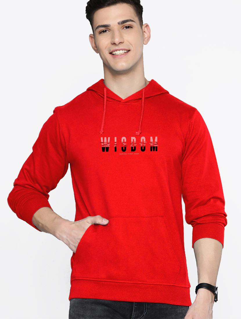 red chest print sweatshirt - 18424082 -  Zoom Image - 0
