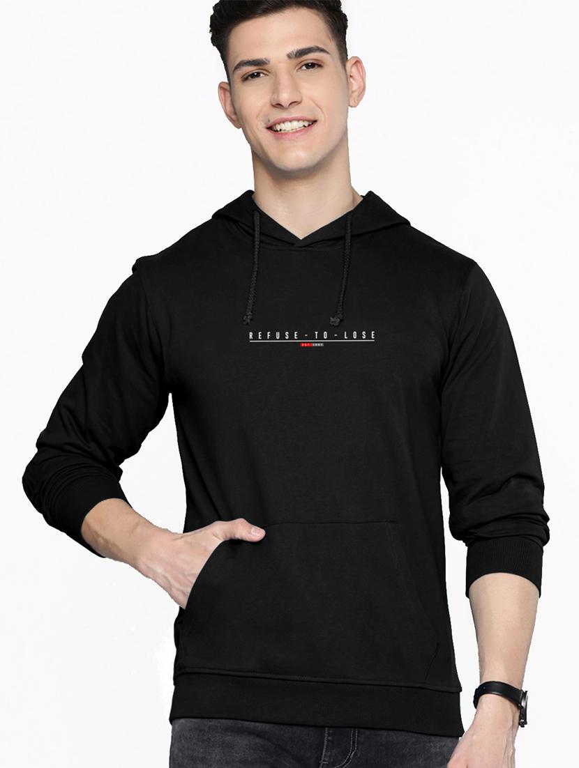 black chest print sweatshirt - 18424084 -  Zoom Image - 0
