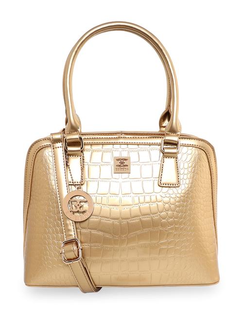 gold textured regular handbag - 18424731 -  Standard Image - 0