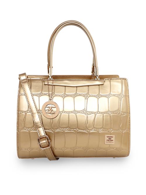 gold textured regular handbag - 18424741 -  Standard Image - 0