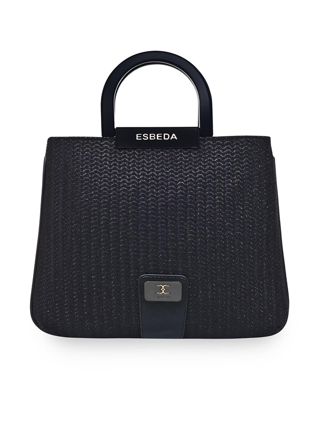 black textured regular handbag - 18424764 - Zoom Image - 0