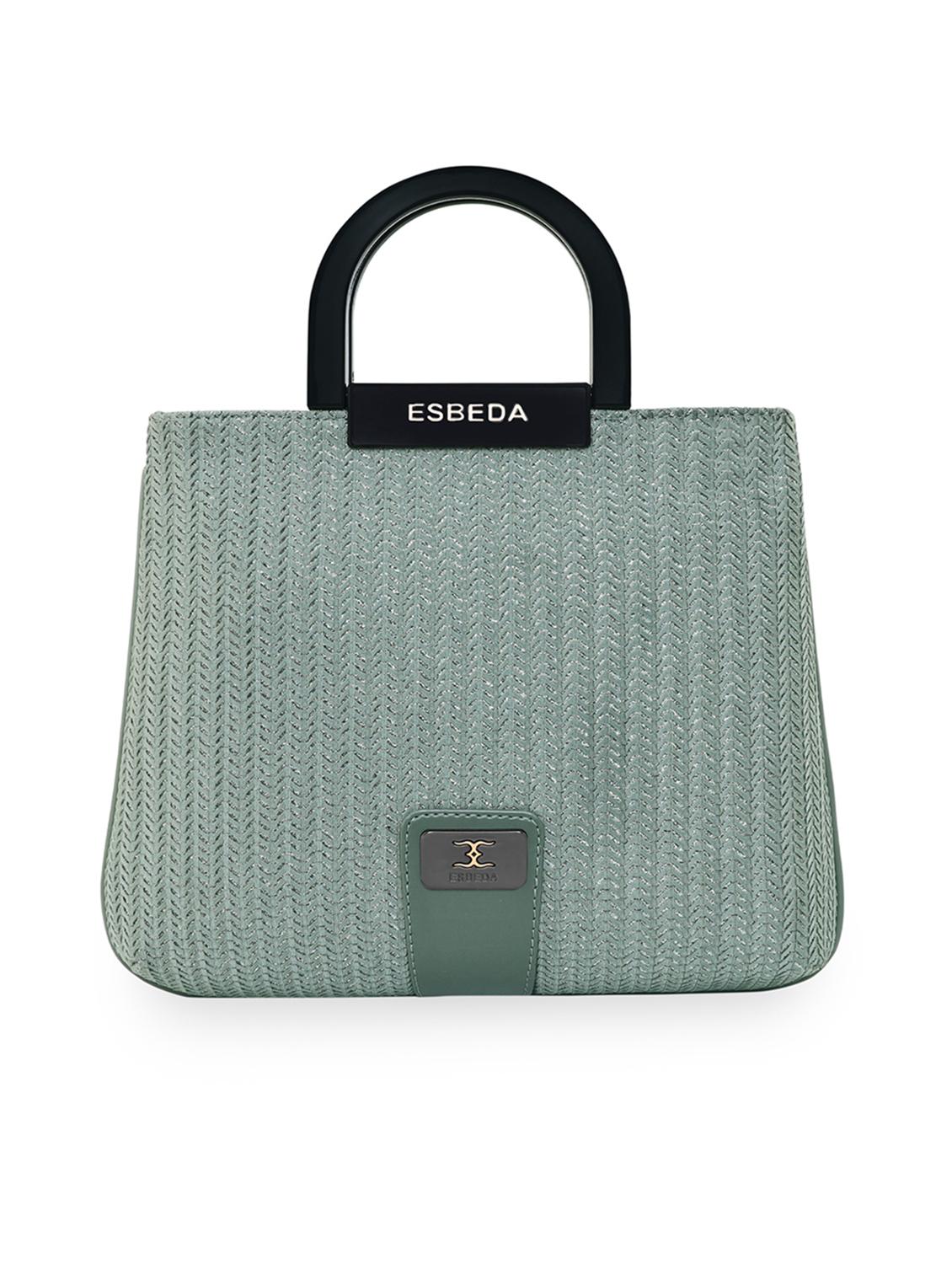 green textured regular handbag - 18424766 -  Zoom Image - 0