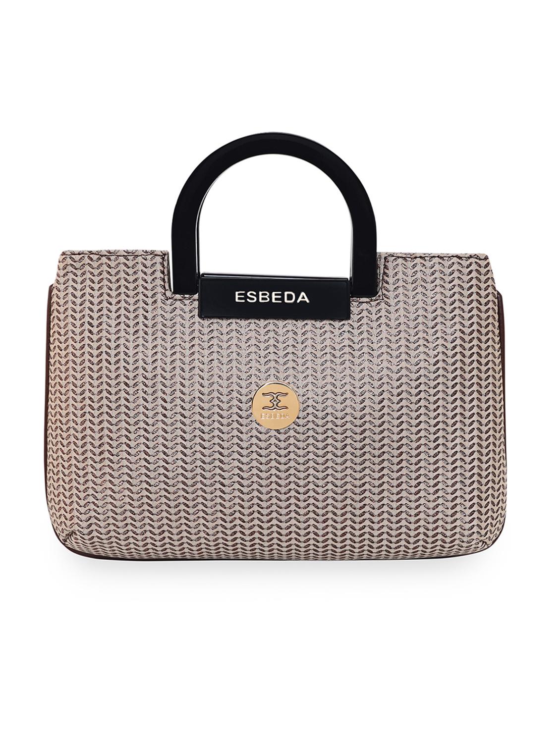 gold textured regular handbag - 18424769 -  Zoom Image - 0