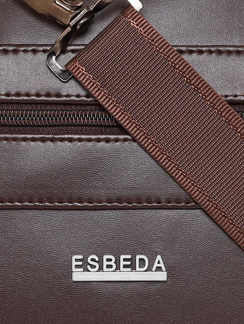 brown solid regular laptop bag - 18424814 - Standard Image - 3