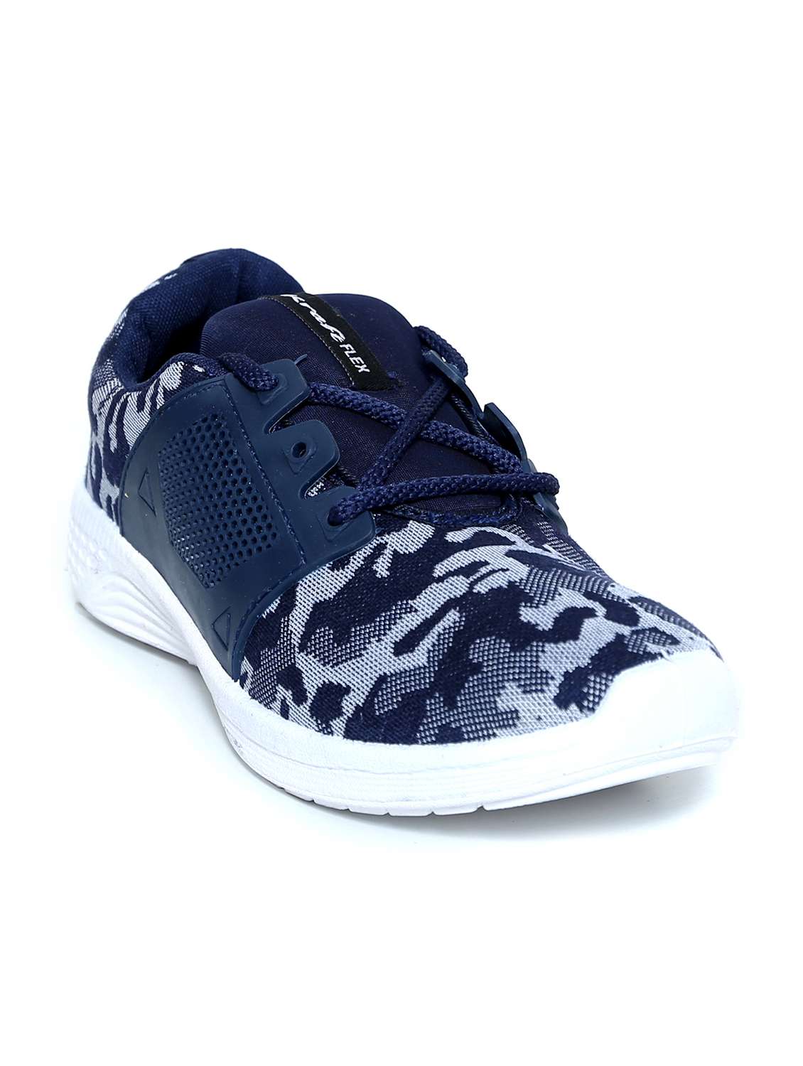 blue lace up sport shoe