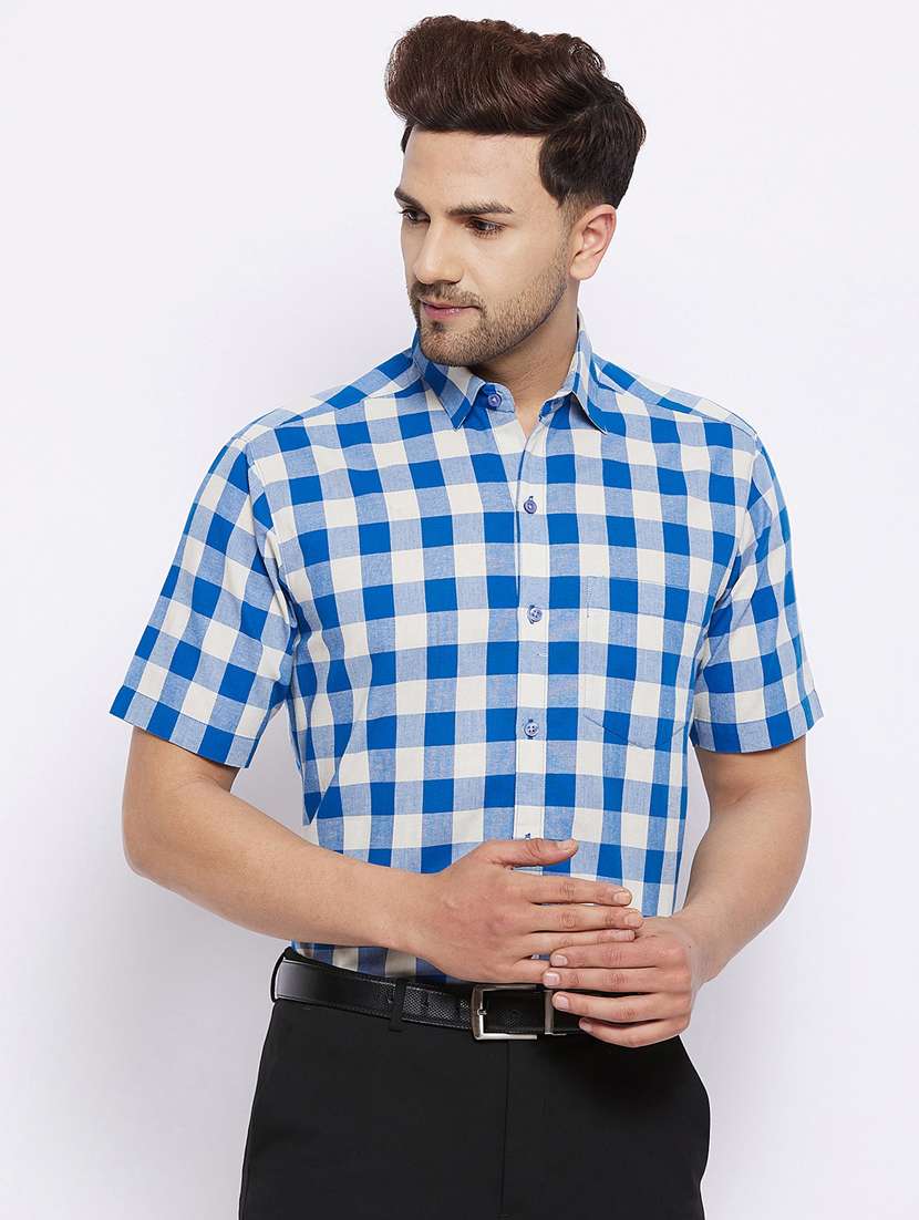 mens checks formal shirt - 18425367 -  Zoom Image - 0