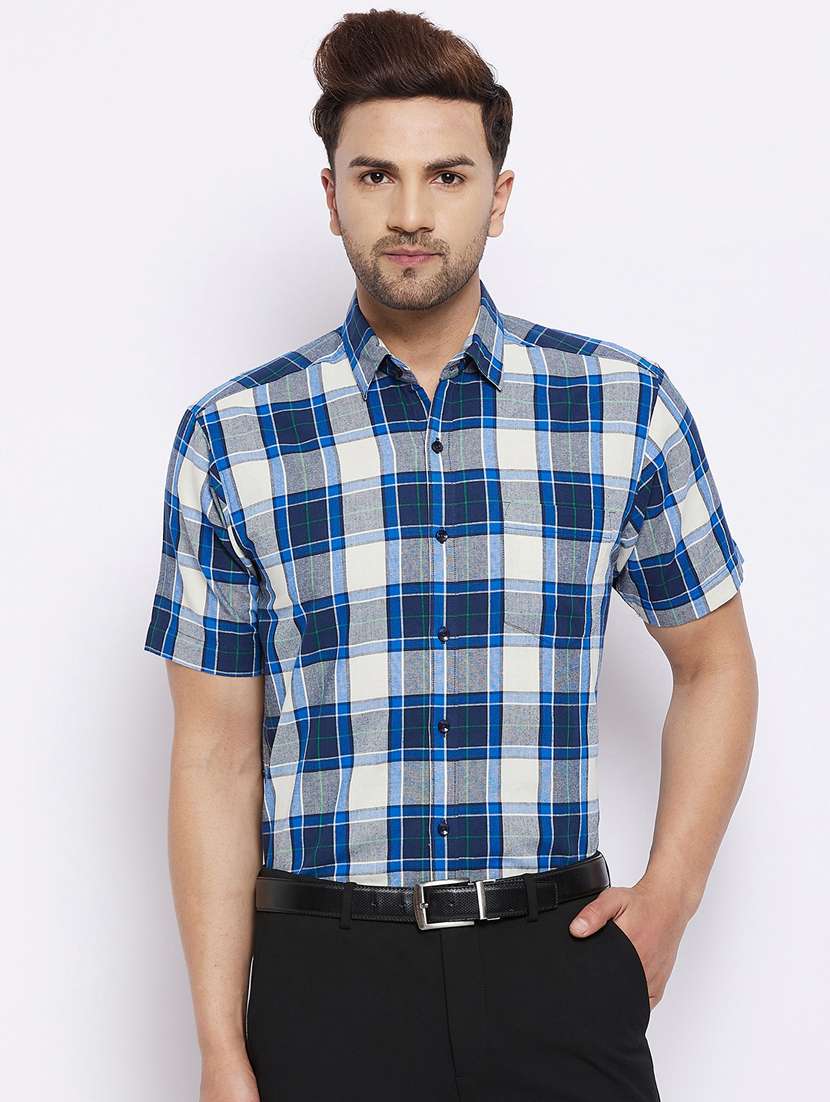 mens checks formal shirt