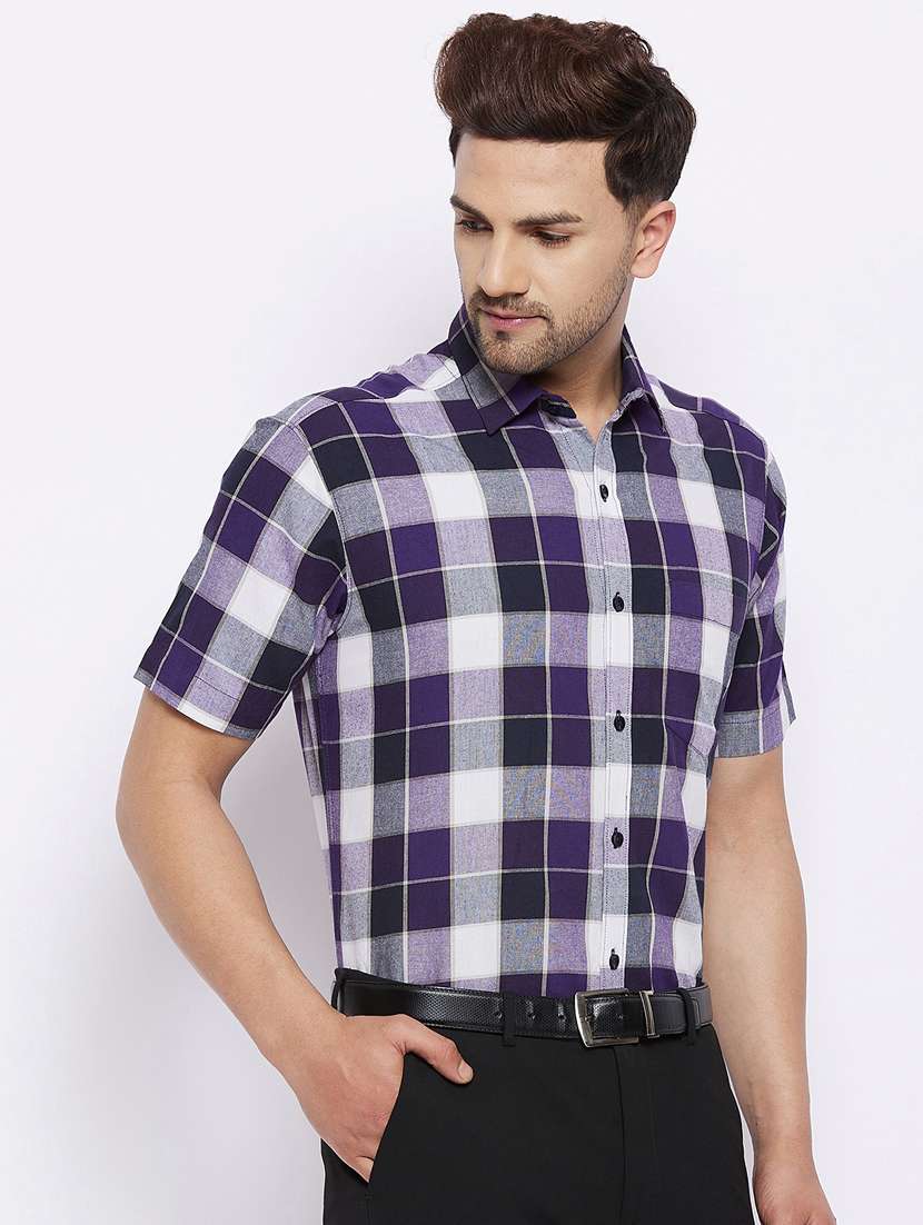 mens checks formal shirt - 18425373 -  Zoom Image - 0