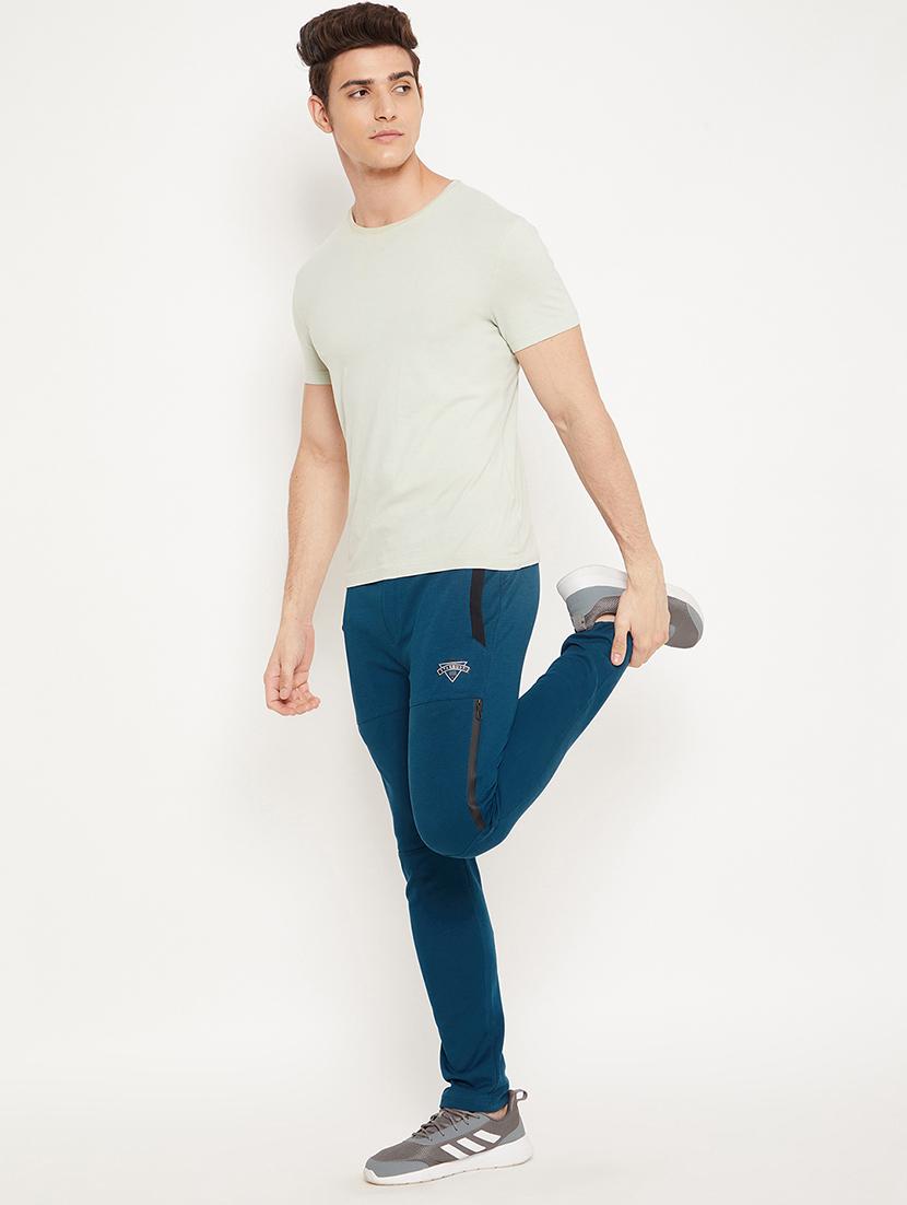blue solid track pant - 18425902 - Standard Image - 3