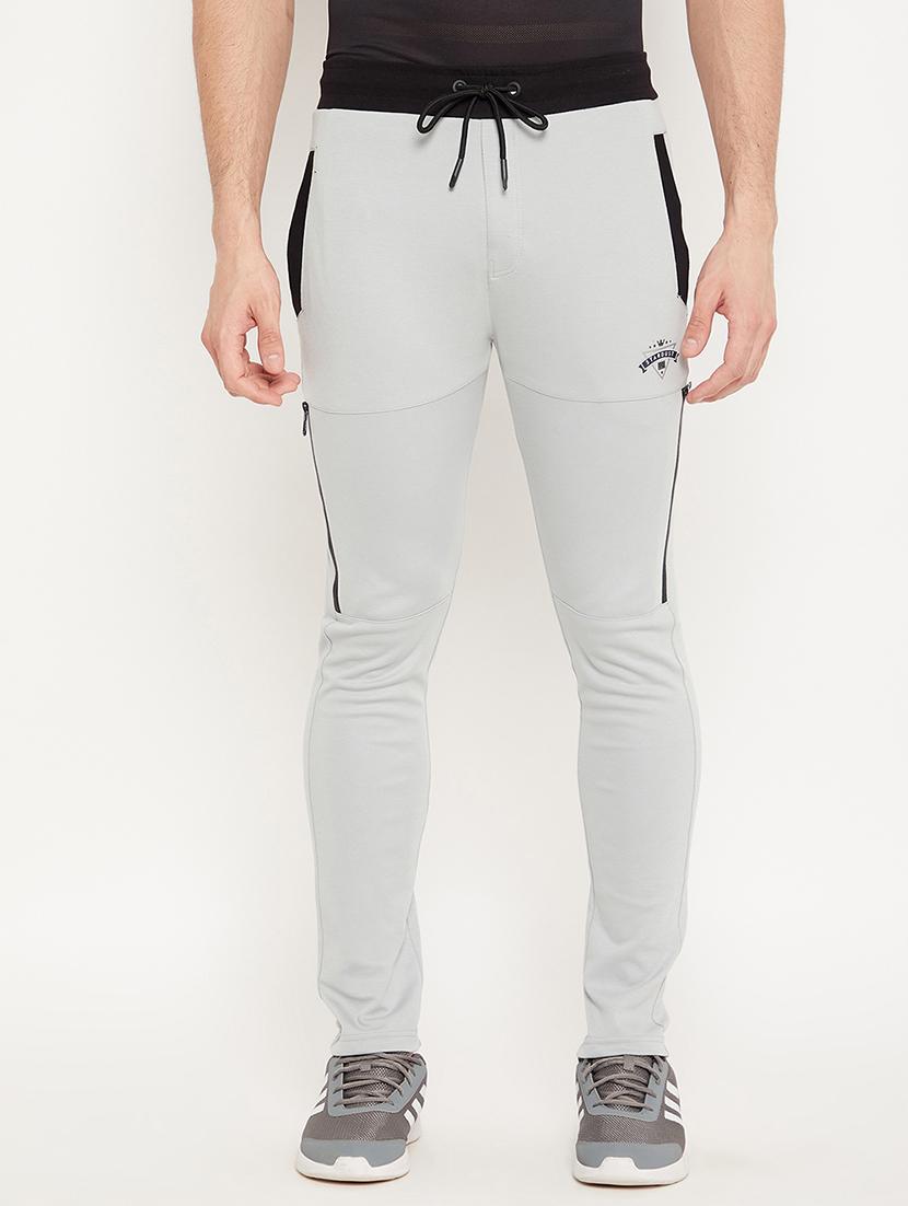 grey solid full length track pant - 18425903 -  Zoom Image - 0