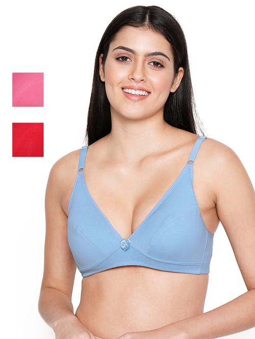 pack of 3 solid plunge bra - 18426189 -  Standard Image - 0
