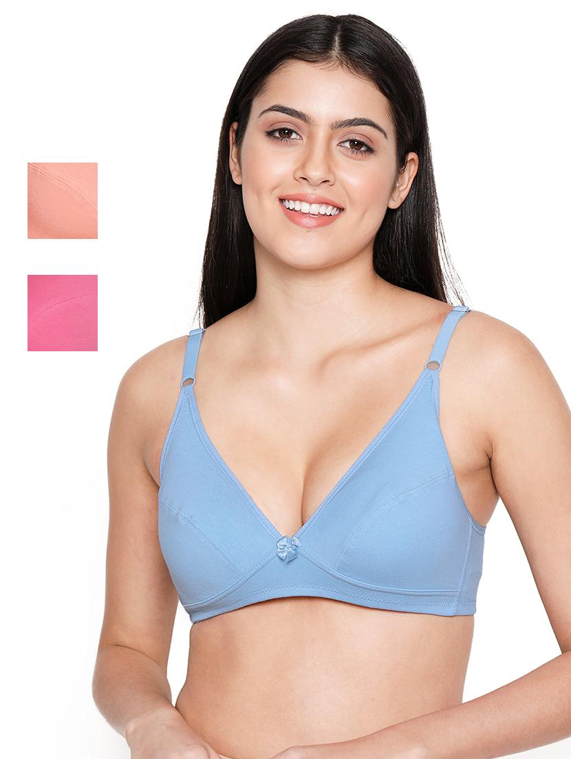 pack of 3 solid plunge bra - 18426190 -  Zoom Image - 0