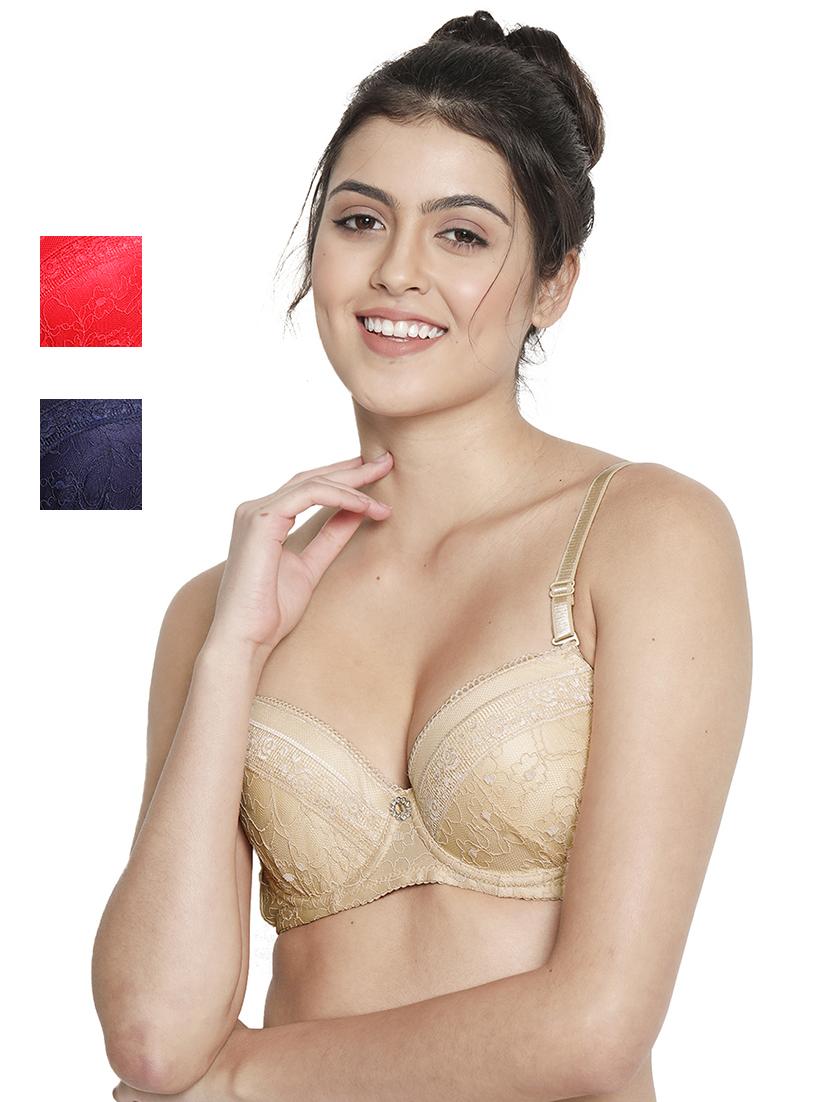 pack of 3 laced t-shirt bra