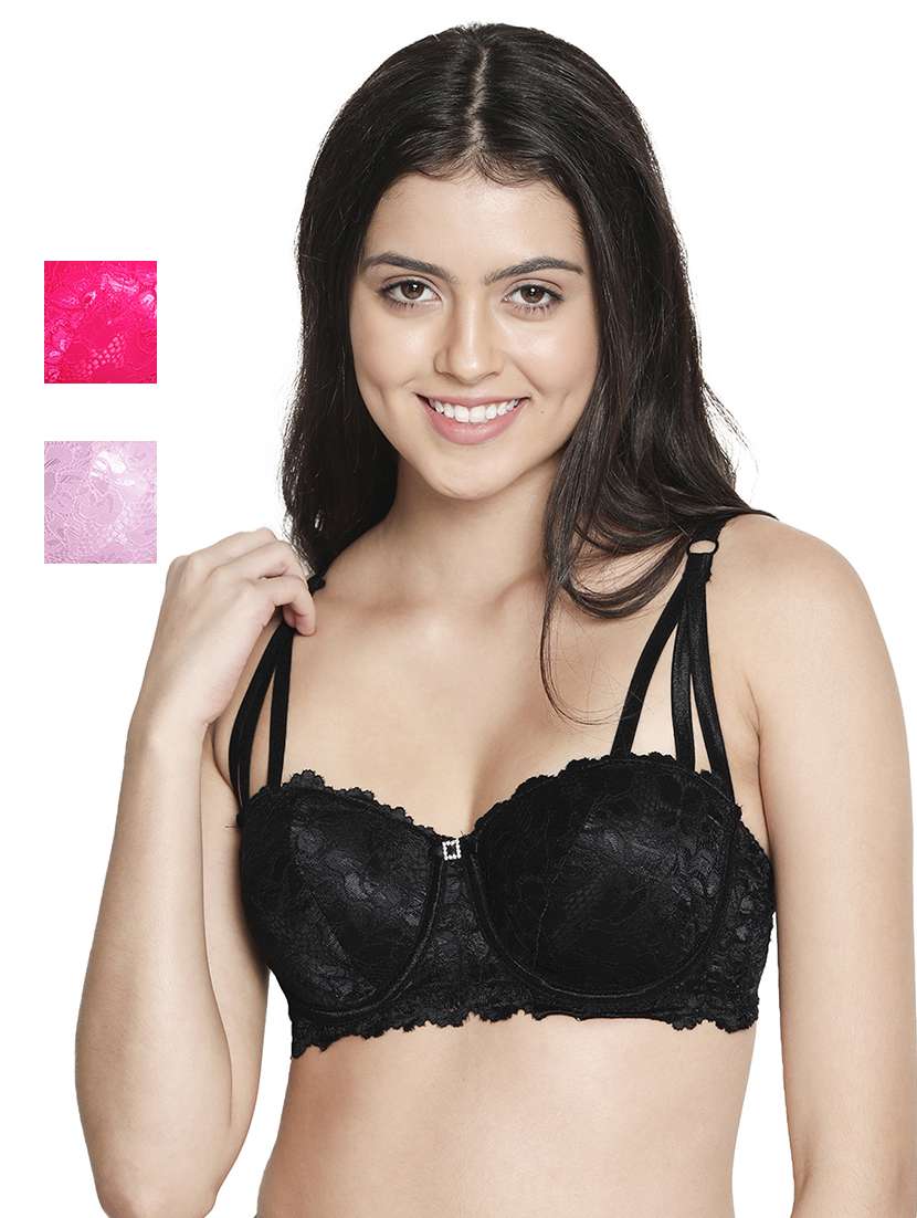 pack of 3 laced t-shirt bra