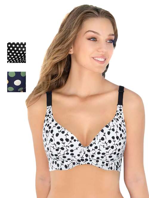 set of 3 printed t-shirt bra - 18426235 -  Standard Image - 0