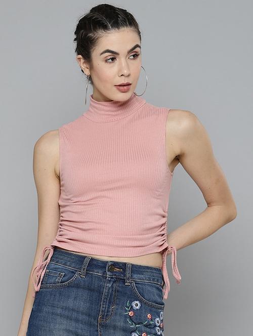 women's crop high neck top - 18426373 - Standard Image - 0