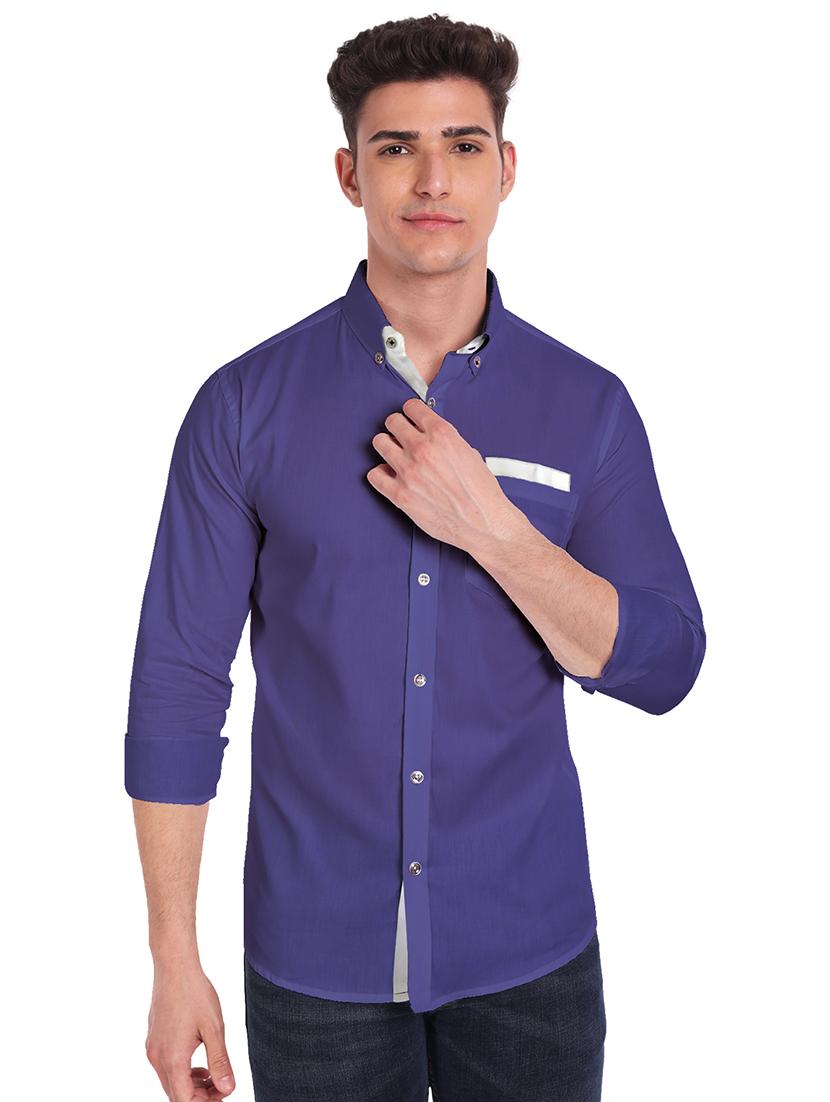 mens solid casual shirt - 18426970 -  Zoom Image - 0
