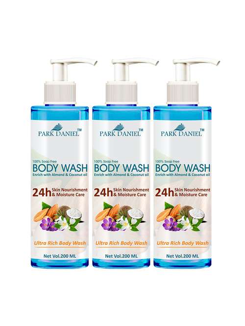 park daniel ultra rich body wash enriched with almond and coconut oil