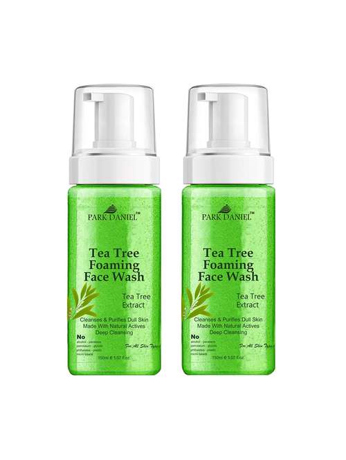 Park Daniel Herbal Tea Tree Foaming Face Wash Combo Pack Of 2 Of 150 Ml(300 Ml)