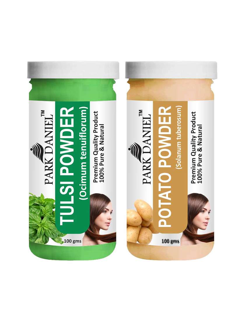 park daniel pure & natural tulsi powder & potato powder combo pack of 2 bottles of 100 gm (200 gm )