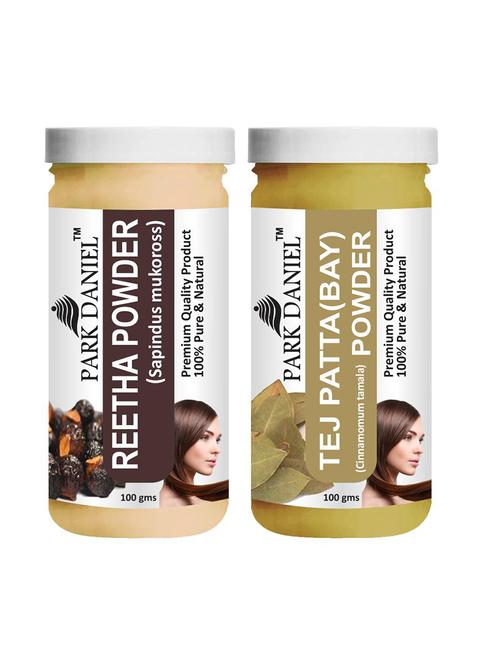 park daniel pure & natural reetha powder & tej patta(bay) powder combo pack of 2 bottles of 100 gm (200 gm ) - 18427325 -  Standard Image - 0