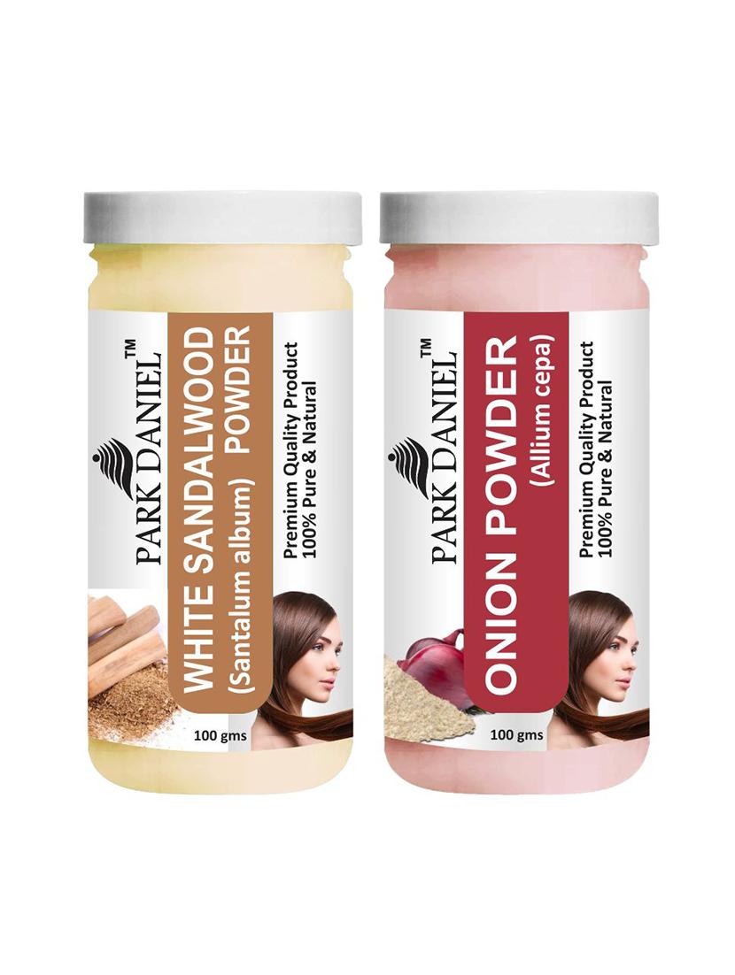 park daniel premium white sandalwood powder & onion powder combo pack of 2 jars of 100 gms(200 gms) - 18427357 -  Zoom Image - 0