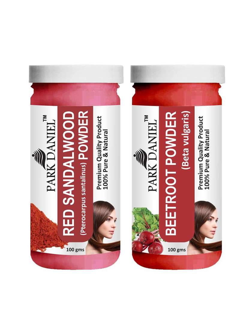 park daniel premium red sandalwood powder & beetroot powder combo pack of 2 jars of 100 gms(200 gms)