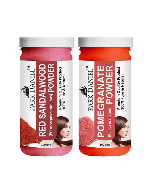 park daniel premium red sandalwood powder & pomegranate powder combo pack of 2 jars of 100 gms(200 gms) - 18427380 -  Standard Image - 0