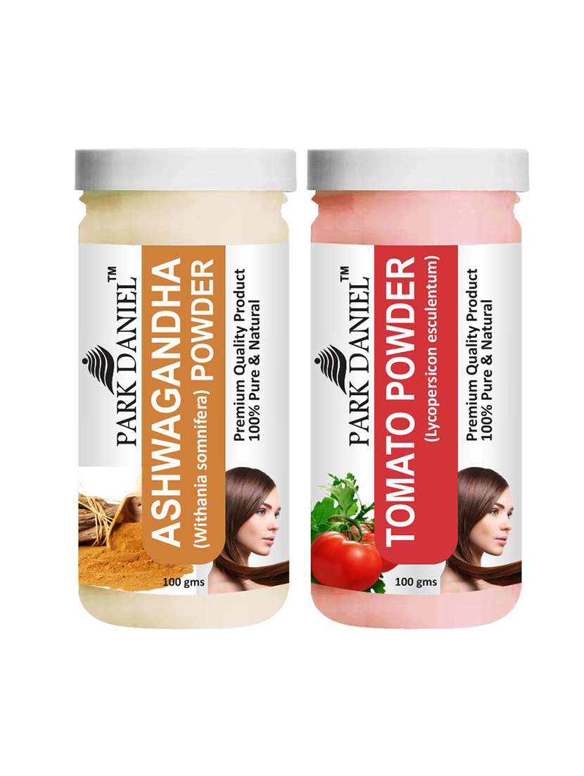 park daniel premium ashwagandha powder & tomato powder combo pack of 2 jars of 100 gms(200 gms)