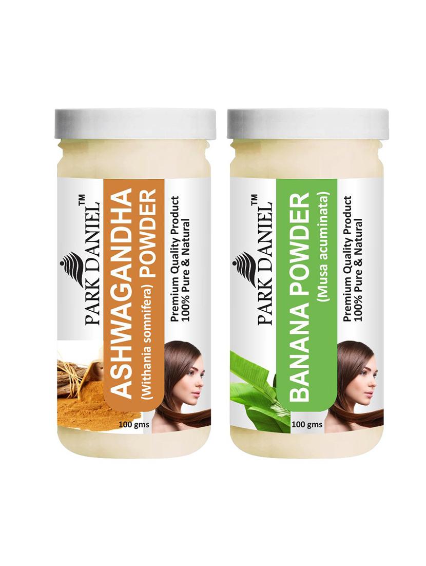 park daniel premium ashwagandha powder & banana powder combo pack of 2 jars of 100 gms(200 gms)