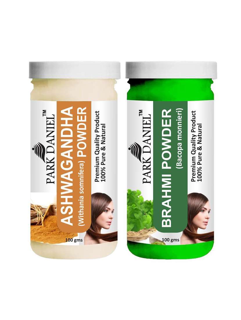 park daniel premium ashwagandha powder & brahmi powder combo pack of 2 jars of 100 gms(200 gms)