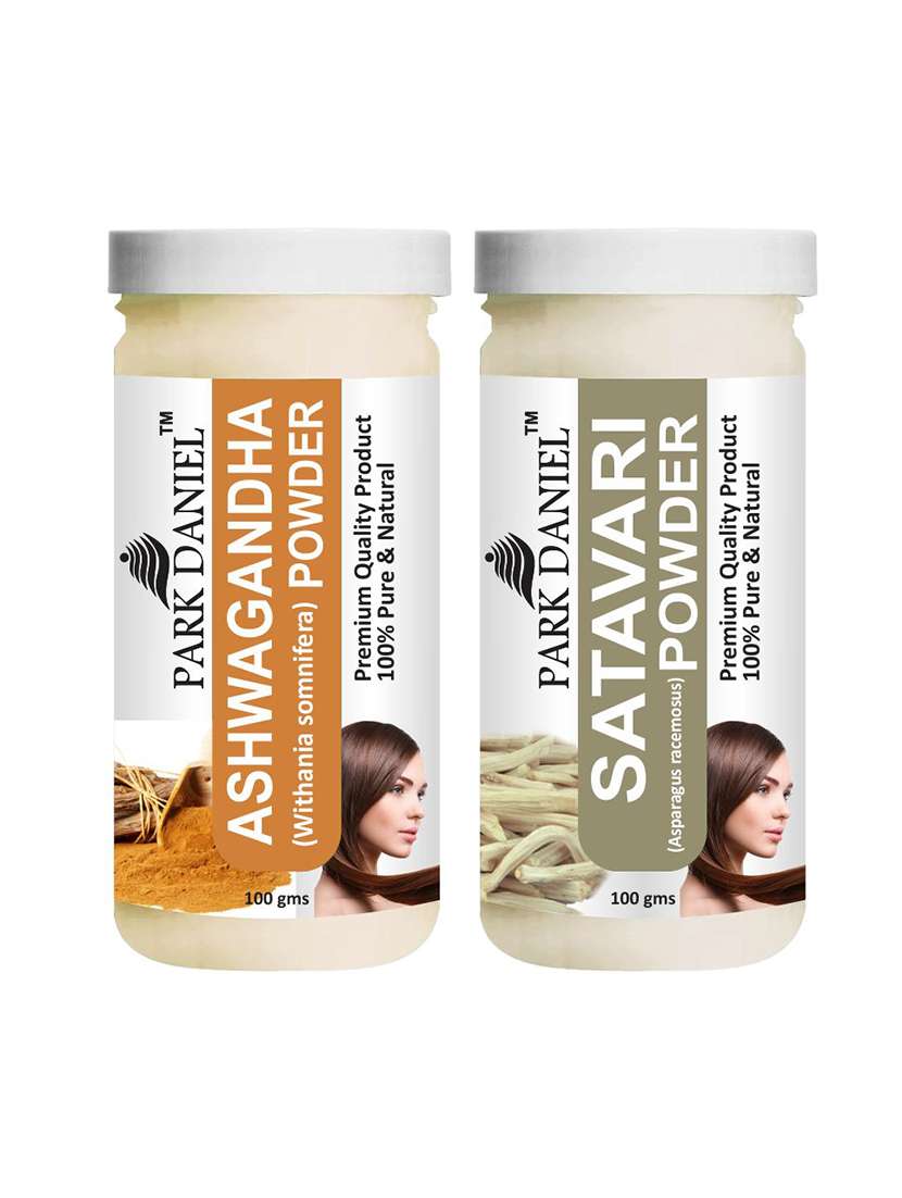 park daniel premium ashwagandha powder & satavari powder combo pack of 2 jars of 100 gms(200 gms)