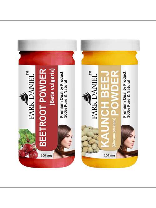 park daniel premium beetroot powder & kaunch beej powder combo pack of 2 jars of 100 gms(200 gms) - 18427466 -  Standard Image - 0