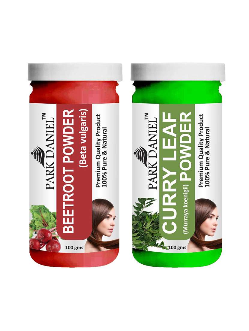 park daniel premium beetroot powder & curry leaf powder combo pack of 2 jars of 100 gms(200 gms)