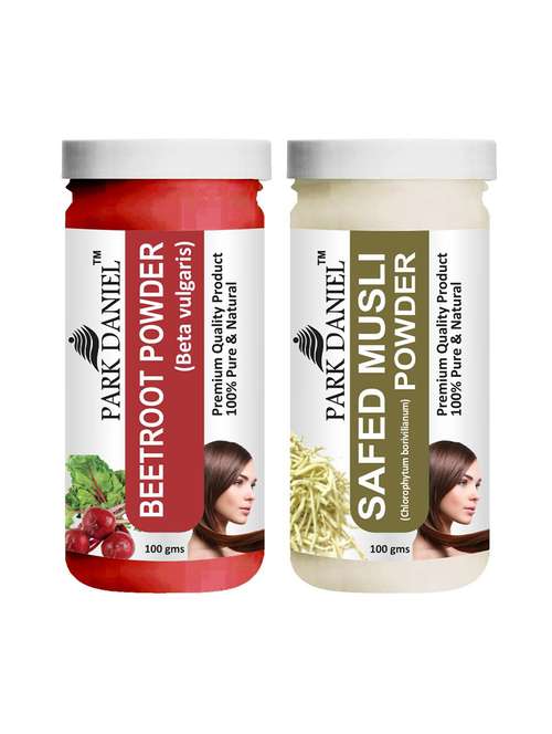 park daniel premium beetroot powder & safed musli powder combo pack of 2 jars of 100 gms(200 gms) - 18427480 -  Standard Image - 0