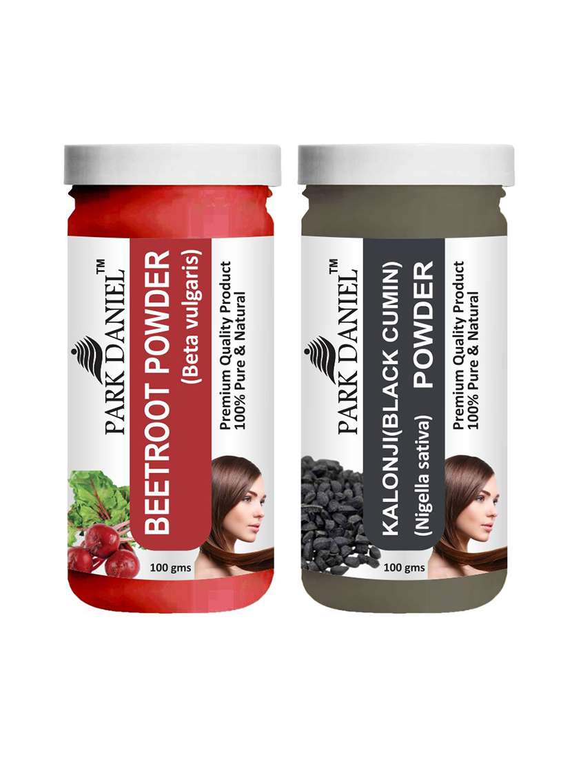 park daniel premium beetroot powder & kalonji(black cumin) powder combo pack of 2 jars of 100 gms(200 gms)
