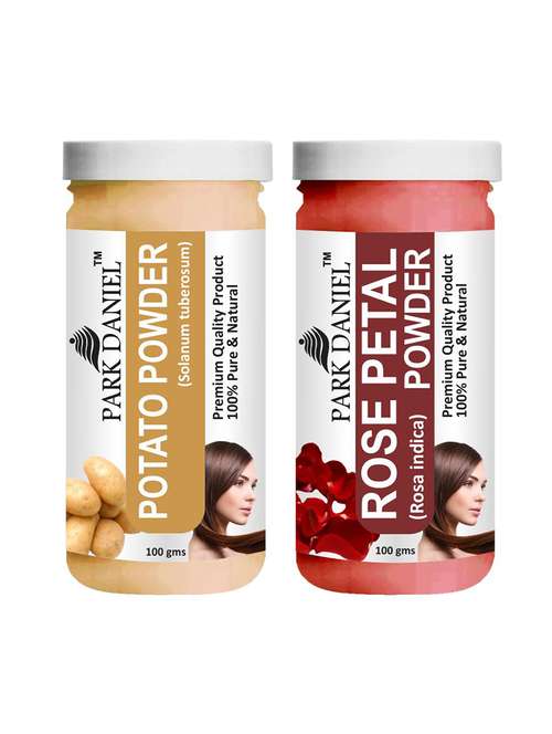 park daniel premium potato powder & rose petal powder combo pack of 2 jars of 100 gms(200 gms) - 18427488 -  Standard Image - 0