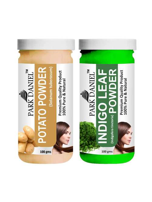 park daniel premium potato powder & indigo leaf powder combo pack of 2 jars of 100 gms(200 gms) - 18427499 -  Standard Image - 0